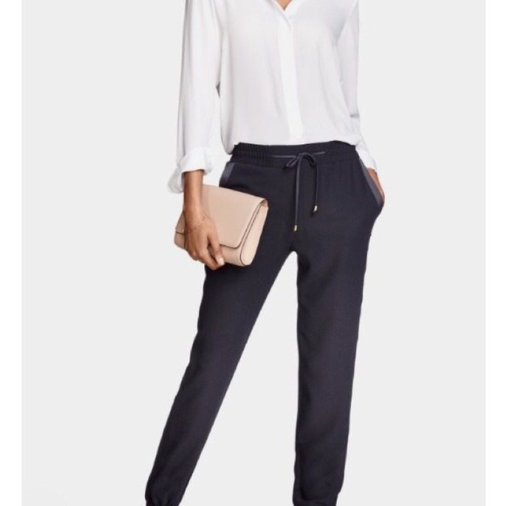 Zara navy drawstring trousers